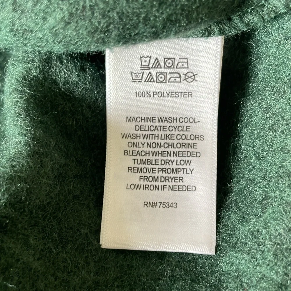 ASPEN Sweater Green Quarter Button Ski Outdoorsman Mock Neck Grandpa Preppy Med